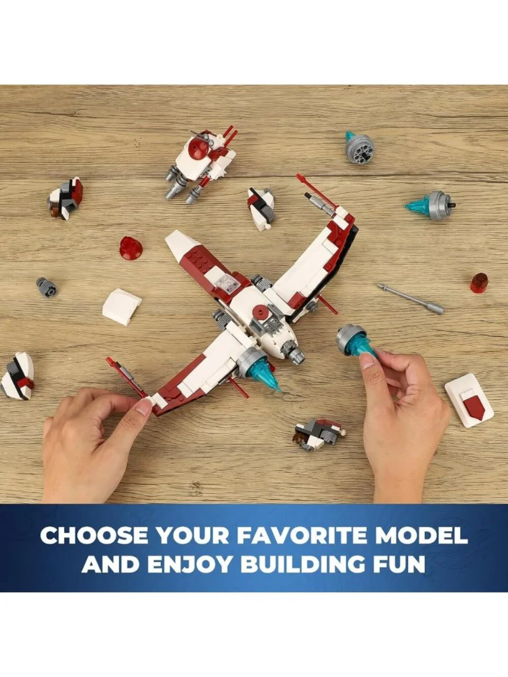 3-in-1 Space Vehicle Building Set - Fighter, Battle Tank & Cannon Toy for Kids